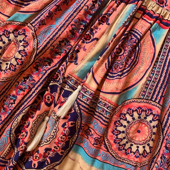 Umgee Boho Lace-Up Tunic Size Small - Picture 4 of 5